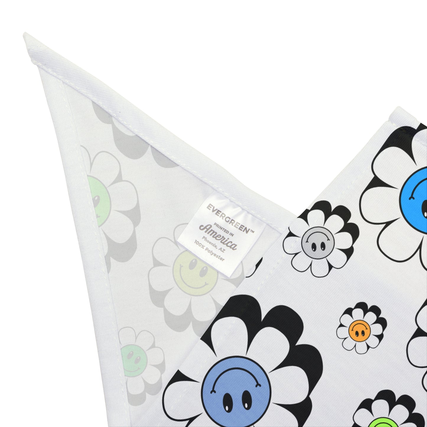 Happy Flower Pet Bandana, Dog Scarf, Cute Pet Accessory, Floral Dog Bandana, Gift for Pet Lovers, Spring Pet Fashion