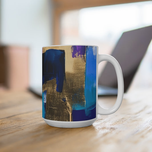 Abstract Colorful 15oz Mug | Bold Art Coffee Cup for Creative Souls