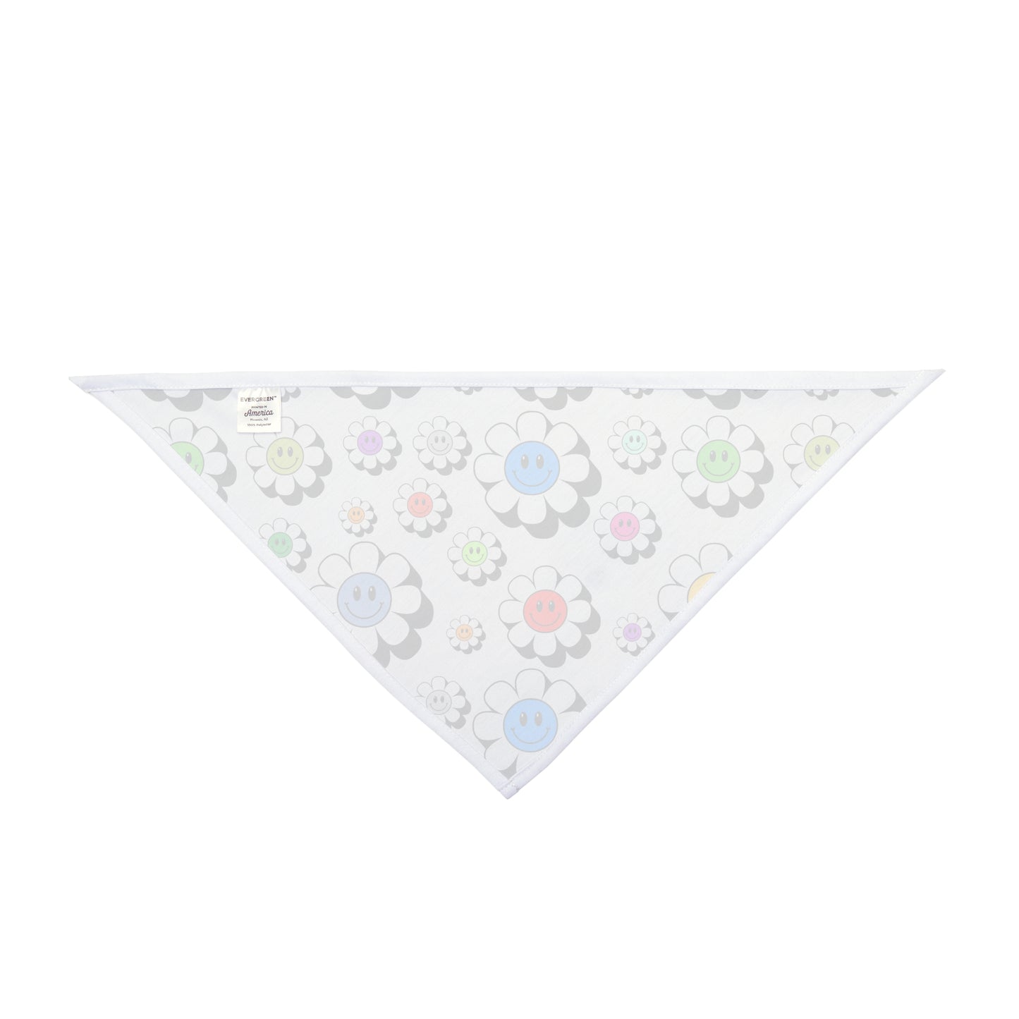 Happy Flower Pet Bandana, Dog Scarf, Cute Pet Accessory, Floral Dog Bandana, Gift for Pet Lovers, Spring Pet Fashion