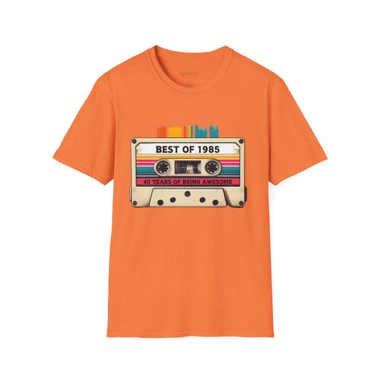 Retro 1985 Music T-Shirt, Vintage Inspired Tee, Unisex Softstyle Shirt, Gift for Music Lovers, 80s Nostalgia Apparel
