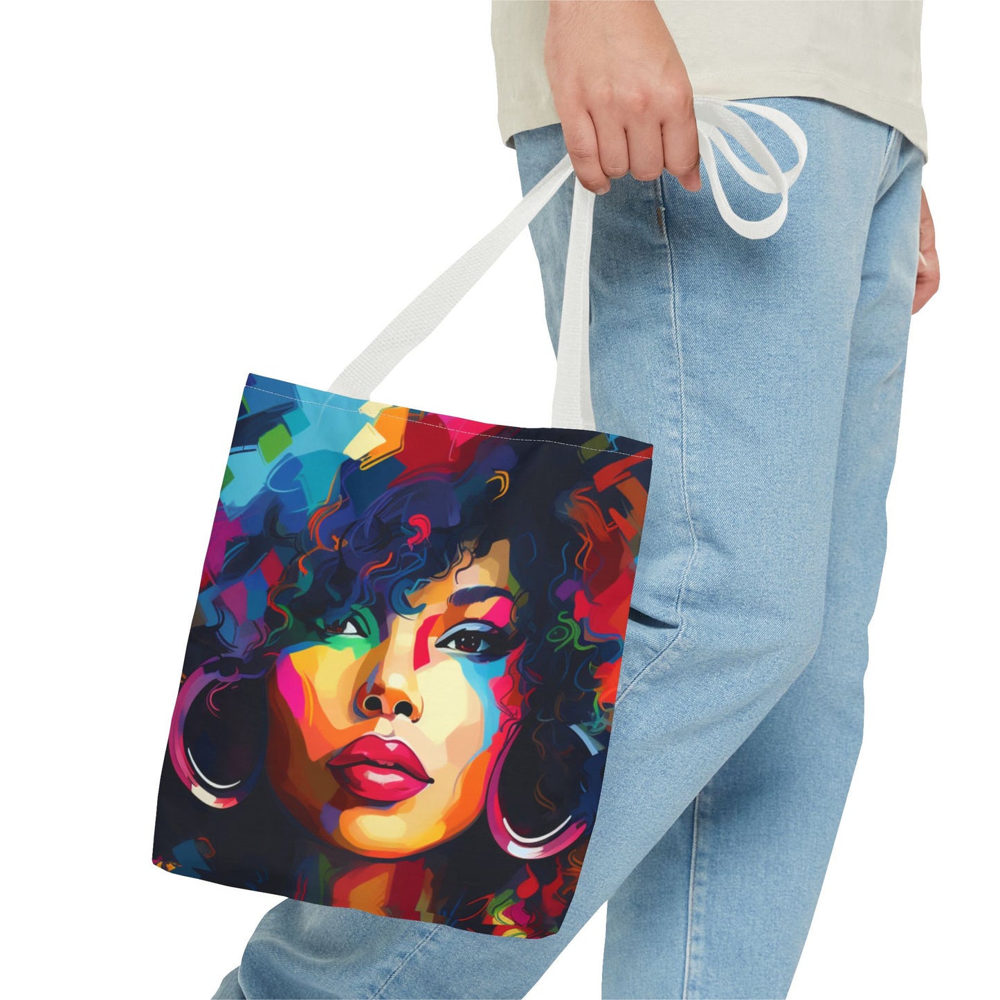 Colorful Afro Woman Tote Bag - Stylish and Functional for Everyday Use