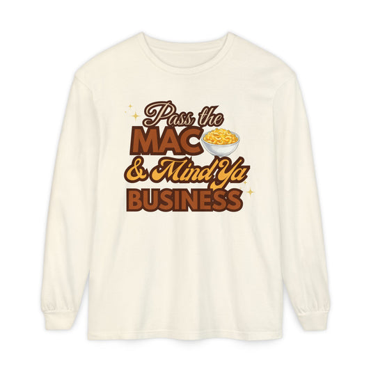 Holiday Dinner Drama Tee – Pass the Mac & Mind Ya Business