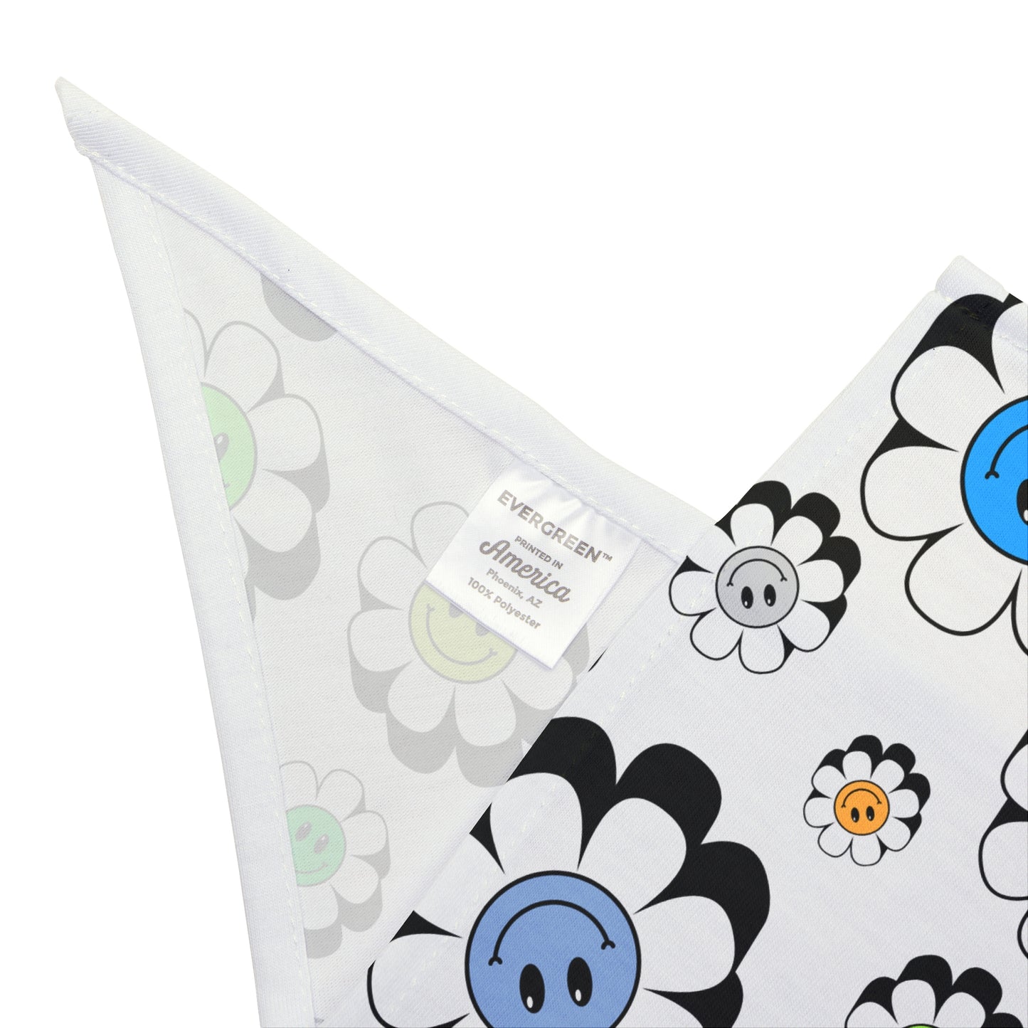 Happy Flower Pet Bandana, Dog Scarf, Cute Pet Accessory, Floral Dog Bandana, Gift for Pet Lovers, Spring Pet Fashion