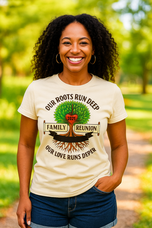 Family Reunion T-Shirt, Unisex Garment-Dyed Tee, Family Heritage Gift, Roots and Love Graphic Shirt, Personalized Gathering Apparel