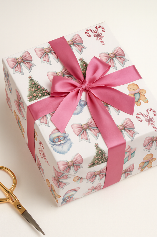 Festive Wrapping Paper, Holiday Gift Wrap, Christmas Wrapping, Party Supplies, Unique Gift Wrap, Floral Design Paper