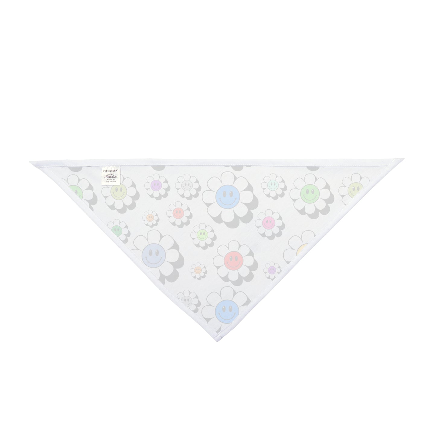 Happy Flower Pet Bandana, Dog Scarf, Cute Pet Accessory, Floral Dog Bandana, Gift for Pet Lovers, Spring Pet Fashion