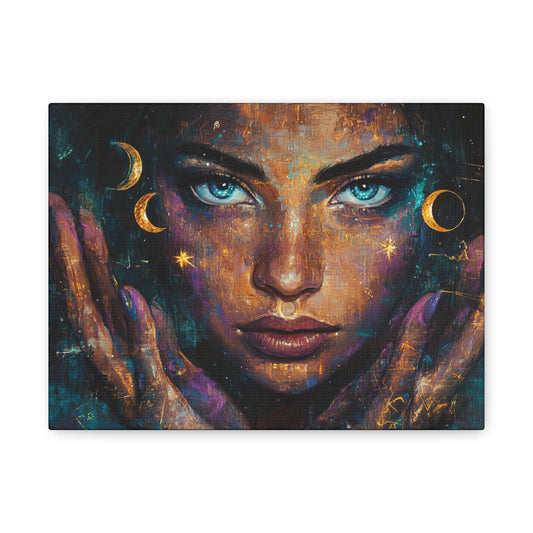 Celestial Canvas Wall Art, Cosmic Decor for Dreamers, Unique Home Decor, Gift for Art Lovers, Astrology Inspired