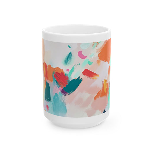 Bold Vibes Ceramic Mug - Colorful Art for Coffee & Tea Lovers