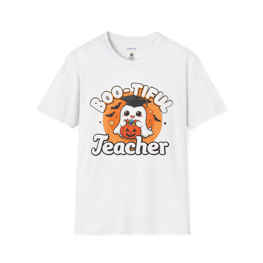 Boo-tiful Teacher T-Shirt, Funny Teacher Shirt, Halloween Gift, Unisex Tee, Fall Apparel, Cute Classroom Shirt, Ghost Design
