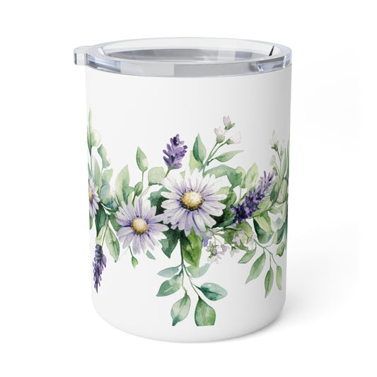 Floral Insulated Coffee Mug - 10oz - Perfect for Home and Office