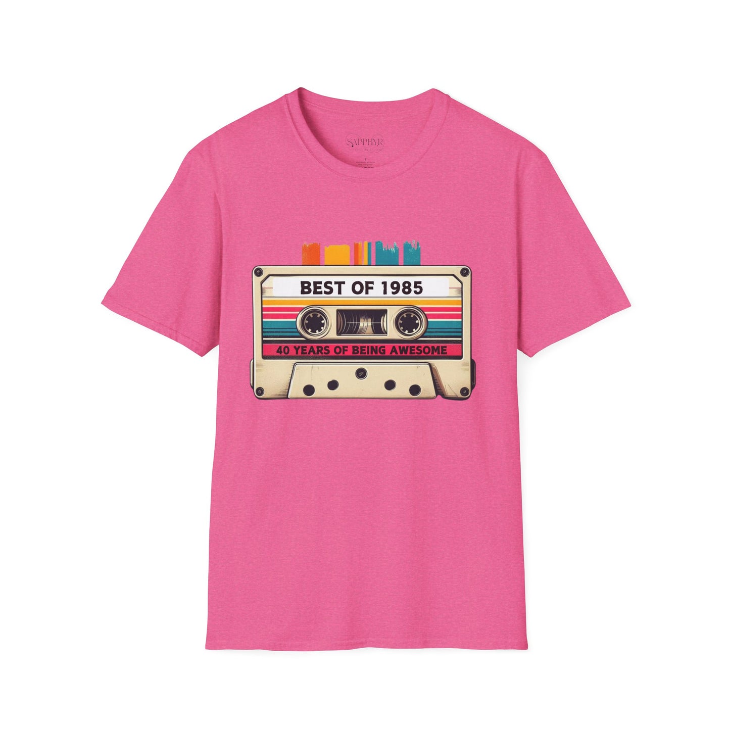 Retro 1985 Music T-Shirt, Vintage Inspired Tee, Unisex Softstyle Shirt, Gift for Music Lovers, 80s Nostalgia Apparel