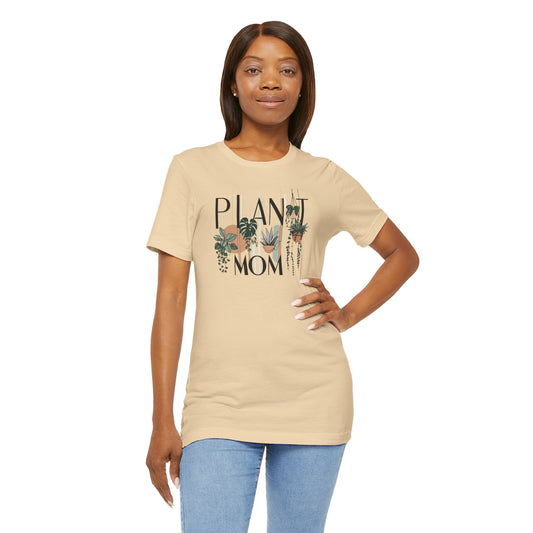 Plant Mom Unisex Jersey Tee - Cute Botanical Shirt for Plant Lovers